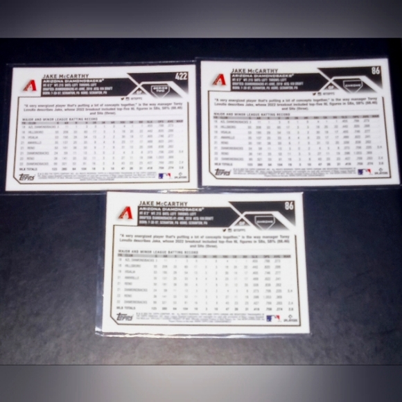 Jake McCarthy Future Stars #422 + Sepia & Pink #86 Parallels Topps Chrome 2023 - Picture 2 of 2